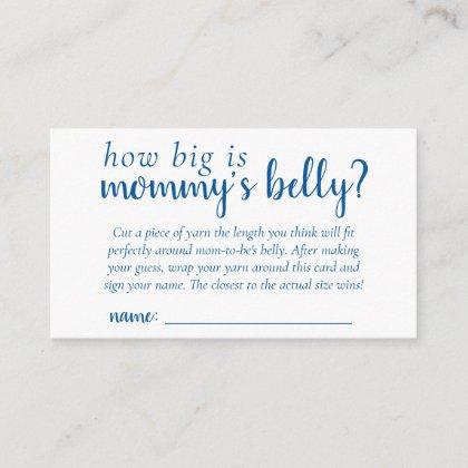 Classic Blue Baby Shower | Cerulean Mommys Belly Enclosure Card