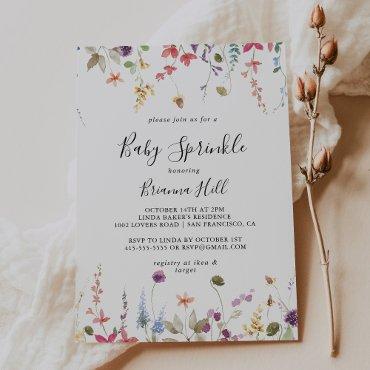 Classic Colorful Wild Floral Baby Sprinkle