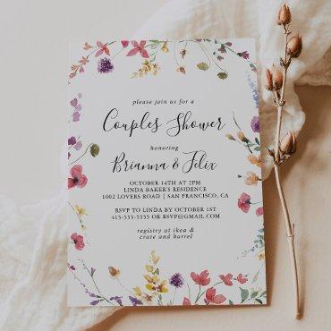 Classic Colorful Wild Floral Couples Shower