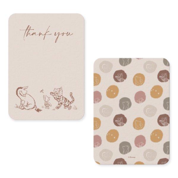 Classic Pooh & Pals Baby Shower Thank You Place Card