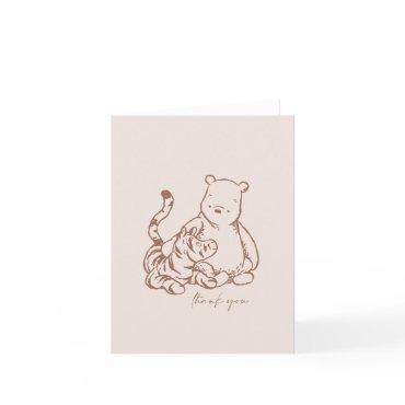 Classic Pooh & Tigger Baby Shower Thank You Card