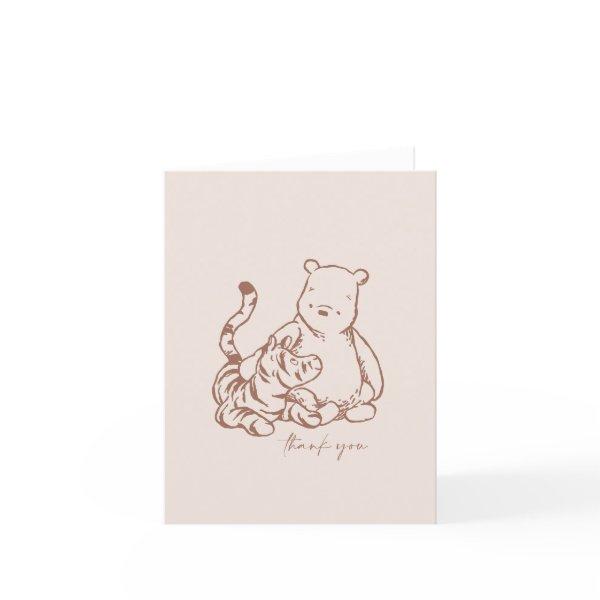 Classic Pooh & Tigger Baby Shower Thank You Card