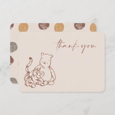 Classic Pooh & Tigger Baby Shower Thank You Invitation