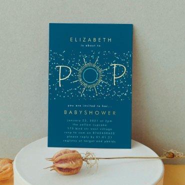 Classy POP Confetti Gender Neutral Baby Shower Foil