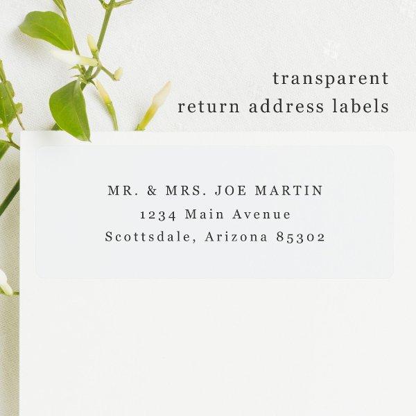 Clear Transparent Minimalist Return Address Labels