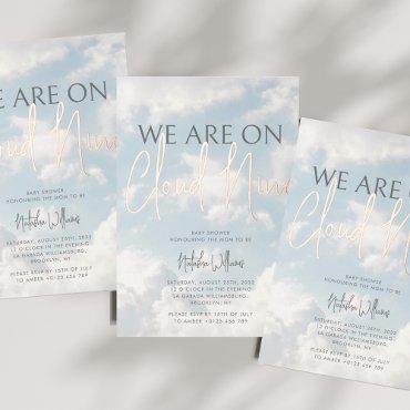 Cloud Nine Clouds Sky Baby Shower Foil