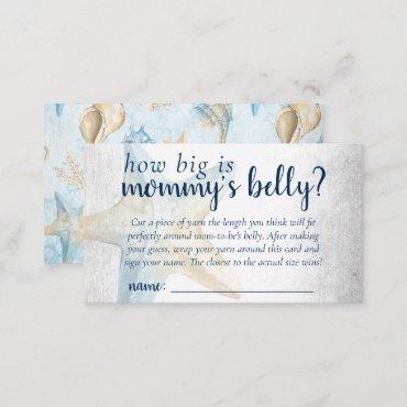 Coastal Chic | Blue Starfish How Big Mommys Belly Enclosure Card