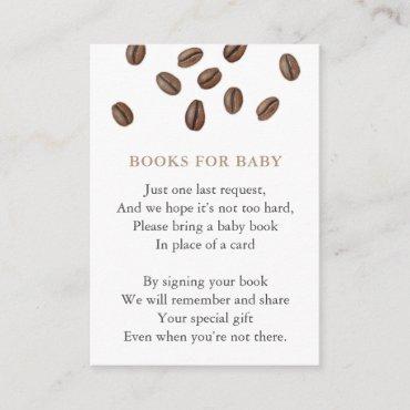 Coffee Books For Baby's Library Modern Baby Shower Enclosure Card