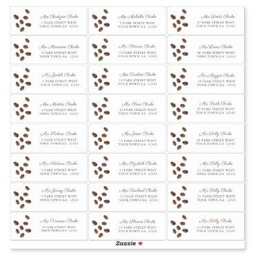 Coffee Love Is Brewing Shower Guest Address Labels