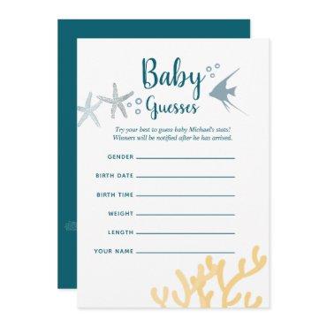 Color trend Under the Sea Baby Shower Baby Guesses