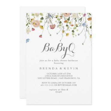Colorful Dainty Wild BabyQ Baby Shower Barbecue