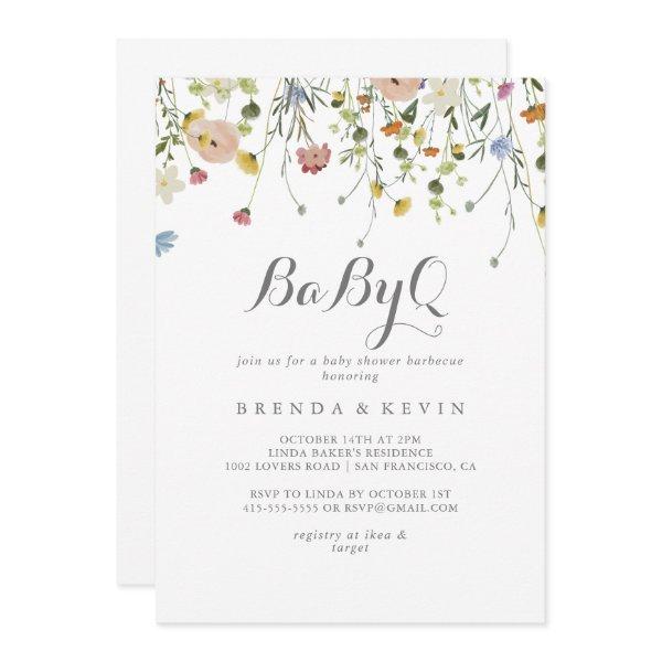 Colorful Dainty Wild BabyQ Baby Shower Barbecue