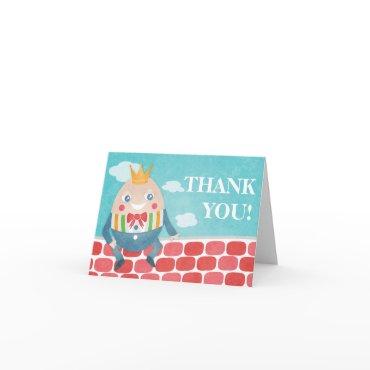 Colorful Humpty Dumpty Baby Shower Thank You Card