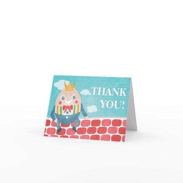 Colorful Humpty Dumpty Baby Shower Thank You Card