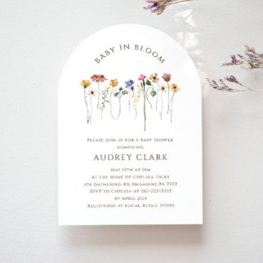 Colorful Wildflower Baby in Bloom Baby Shower Arch