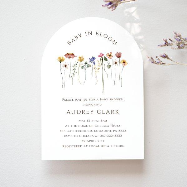 Colorful Wildflower Baby in Bloom Baby Shower Arch