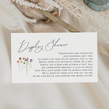 Colorful Wildflower Baby Shower Display Shower Enclosure Card