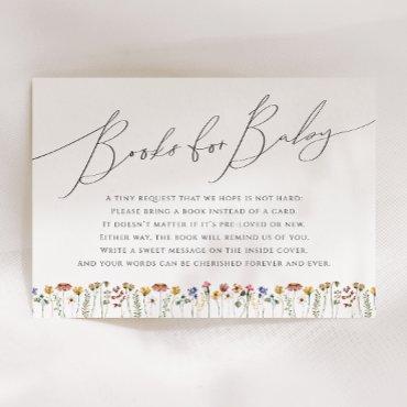 Colorful Wildflower Books For Baby Enclosure Card