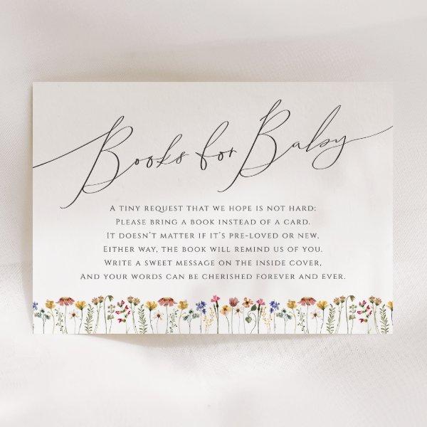 Colorful Wildflower Books For Baby Enclosure Card