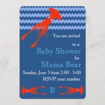 Colossal Squid Baby Shower Invitation
