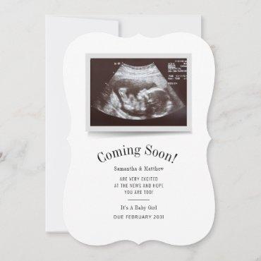 Coming Soon Ultrasound Photo Gender Reveal