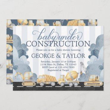 Construction Baby Shower Invitation Invite
