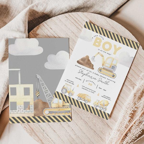 Construction Themed Boy Baby Shower