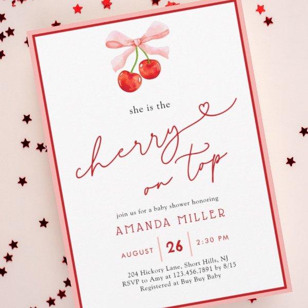 Coquette Cherry on Top Baby Girl Shower