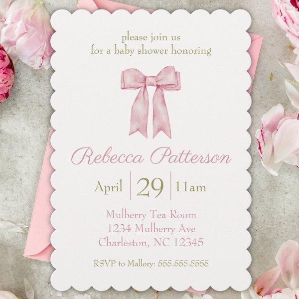 Coquette Pink Watercolor Bow Feminine