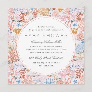 Coral Reef Baby Shower Invitation