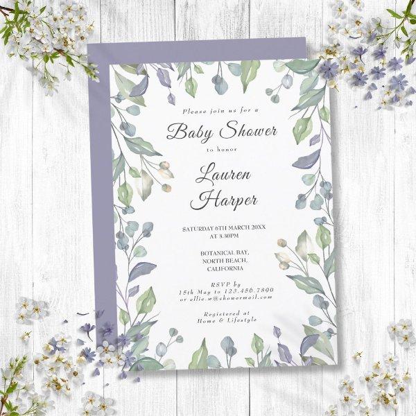 Country Floral Greenery Baby Shower Sprinkle