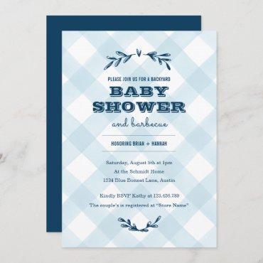 Country Gingham Baby Shower Invitation