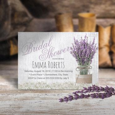 Country Lavender Floral Mason Jar Bridal Shower