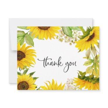Country Sunflower Thank You Card