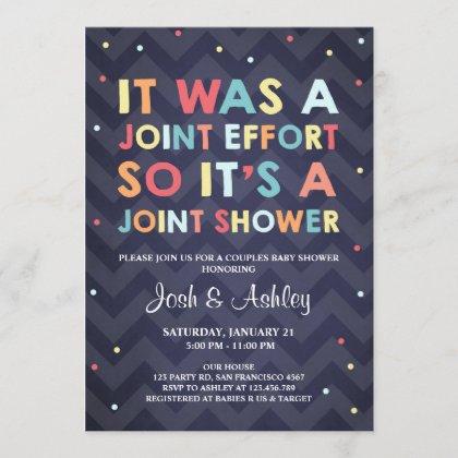 Couples Baby Shower invitation Coed Shower Joint