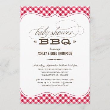 Couple's BBQ Baby Shower Invitations