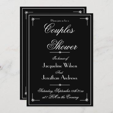 Couples Shower Elegant All In One Name Date RSVP