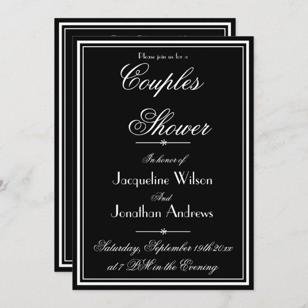 Couples Shower Elegant Personalized Name RSVP Cool