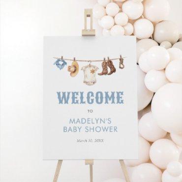 Cowboy Baby Shower Welcome Sign