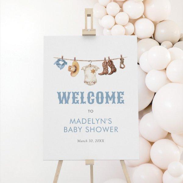 Cowboy Baby Shower Welcome Sign