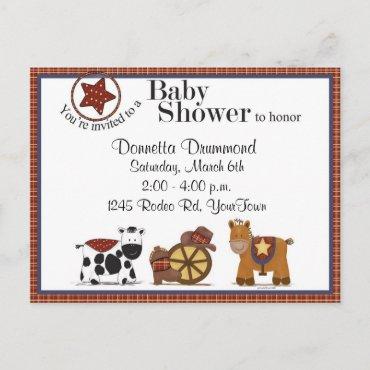 Cowboy/Cowgirl Baby Shower Invitation