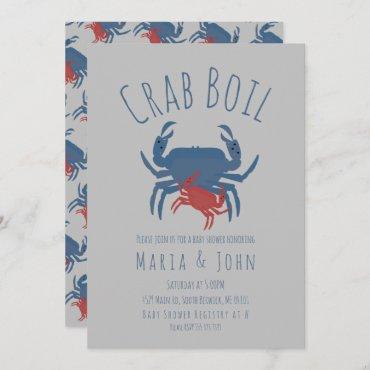 Crab Boil Party  Baby Shower Crawfish Gray