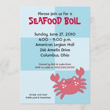 CRAB BOIL Seafood Party 5x7 Birthday