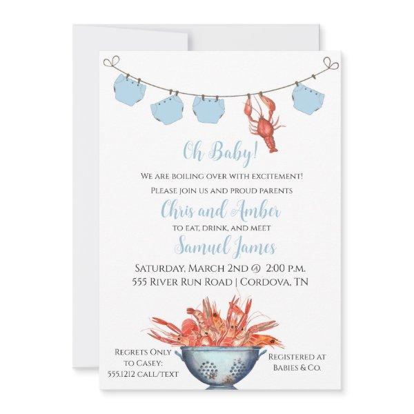 Crawfish Baby Boyd Diaper Shower