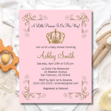 Crown Gold Pink Princess