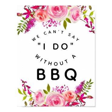crystal wedding Pink  we cant say I do with BBQ Poster