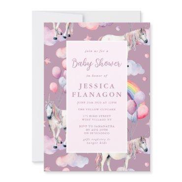 Custom Unicorn Rainbow Balloons Pink