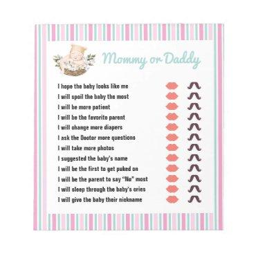 Customizable Mommy Or Daddy Baby Shower Game Pad