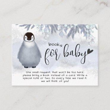 Cute Animals Winter Baby Shower Book request Enclosure Card