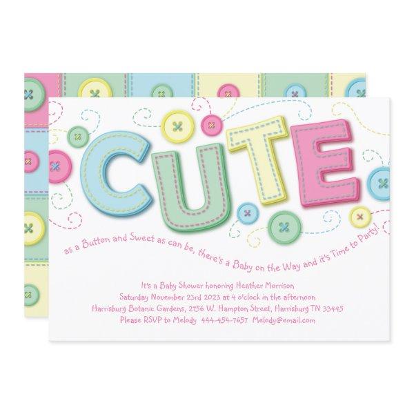 Cute as a Button
